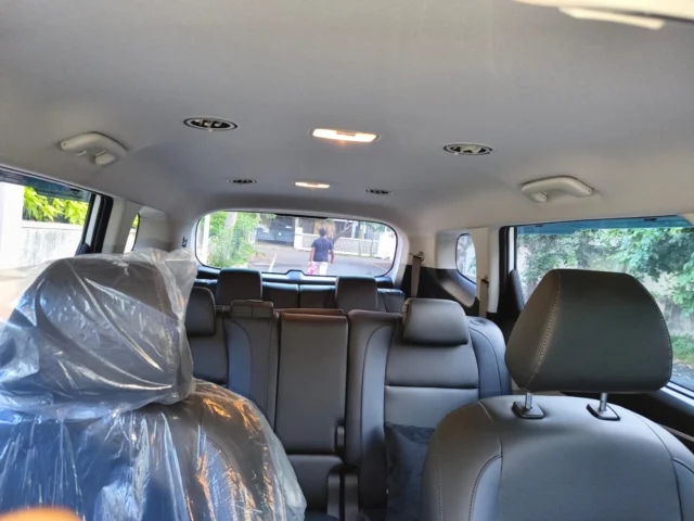 Kia Carens interior with three row seating
