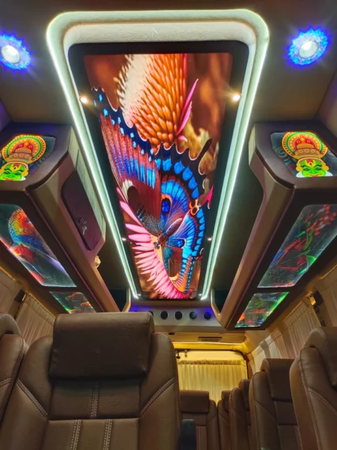 Luxury tempo traveller ambient ceiling lighting
