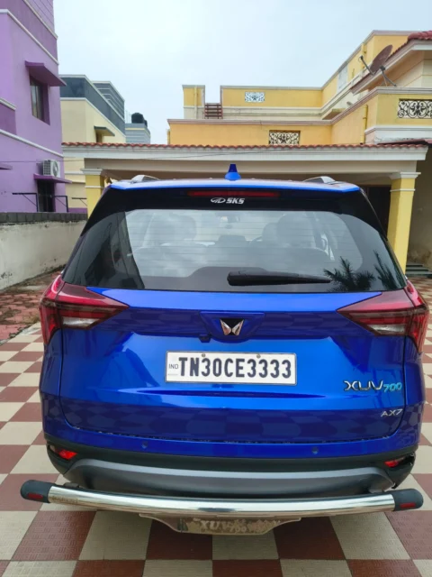 Mahindra XUV700 SUV rental rear view